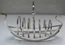 Victorian Silver Plate Gondola Toast Rack