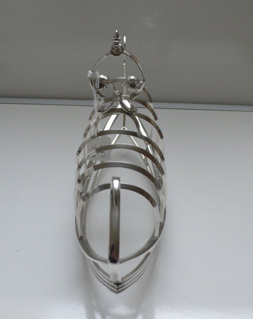 Victorian Silver Plate Gondola Toast Rack