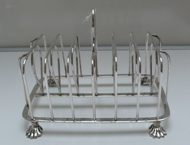 Sterling Silver Large English Toast Rack - London 1819