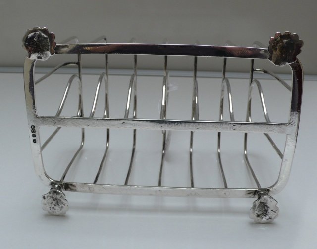 Sterling Silver Large English Toast Rack - London 1819