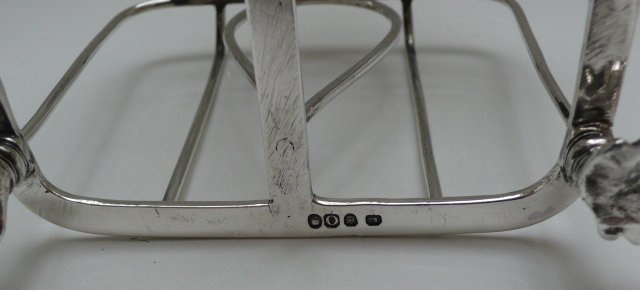 Sterling Silver Large English Toast Rack - London 1819