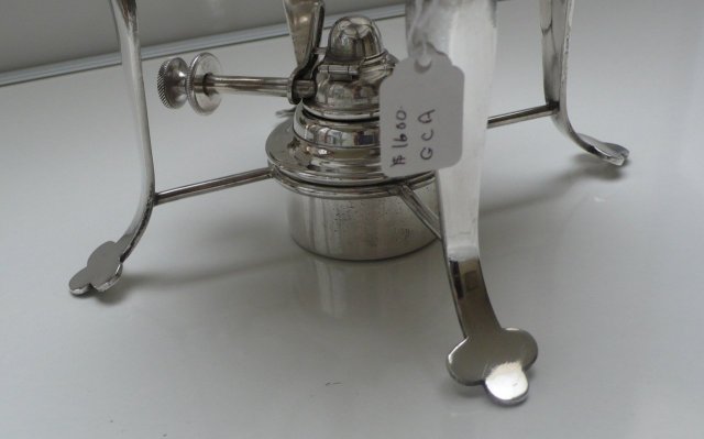 Deco Silver Plate Cube Kettle