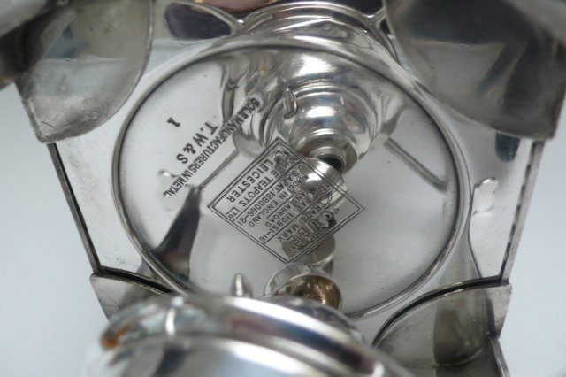 Deco Silver Plate Cube Kettle