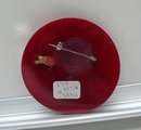 Bakelite Vintage Red Flower Hat