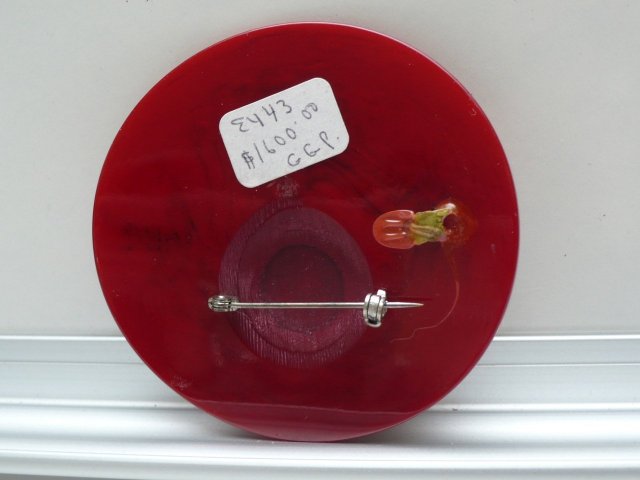 Bakelite Vintage Red Flower Hat