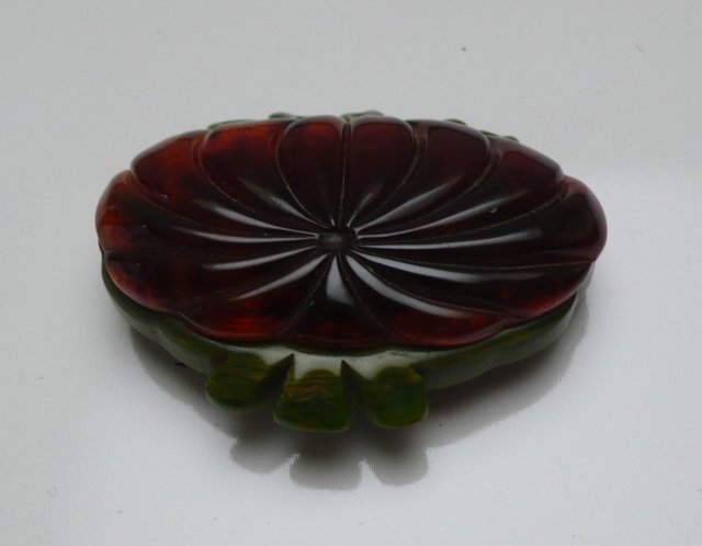 Bakelite Vintage Pumpkin/Squash Brooch
