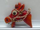 Bakelite Vintage Google Eyed Horse Brooch