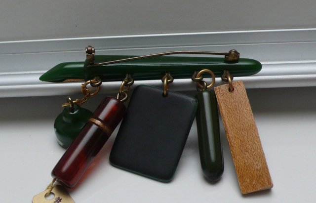 Bakelite Vintage School Brooch