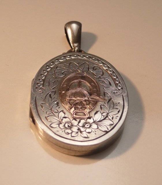 Victorian Sterling Silver Equestrian Locket