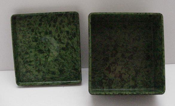 Bakelite Early English Mottled Green Box