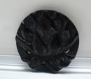 Bakelite Vintage Large Black Flower Brooch