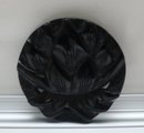 Bakelite Vintage Large Black Flower Brooch