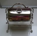 Victorian Silver Plate Rectangular Folding Biscuit Box
