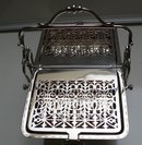 Victorian Silver Plate Rectangular Folding Biscuit Box