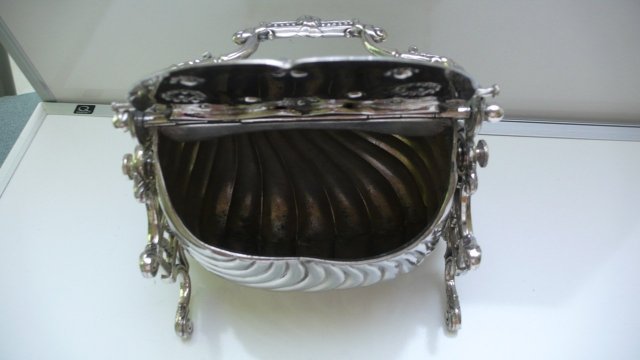 Victorian Silver Plate Pocket Book Biscuit Box
