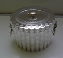 Silver PlateVictorian Oval Engraved Biscuit Box