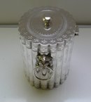 Silver PlateVictorian Oval Engraved Biscuit Box