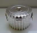 Silver PlateVictorian Oval Engraved Biscuit Box