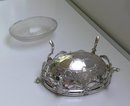 Victorian Silver Plate Revolving Top Chased Butter Dish