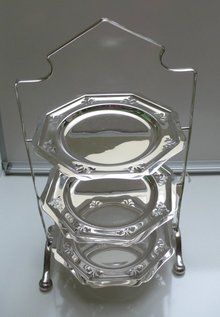 Victorian Silver Plate Three Tiered Cake Stand