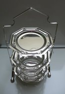 Victorian Silver Plate Three Tiered Cake Stand