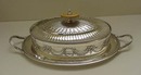 Antique Silver Plated Oval Butter Dish