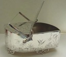 Silver Plate English Aesthetic Biscuit Box
