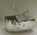 Silver Plate English Aesthetic Biscuit Box