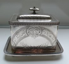 Victorian Silver Plate Rectangular Biscuit Box