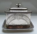 Victorian Silver Plate Rectangular Biscuit Box