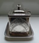Victorian Silver Plate Rectangular Biscuit Box
