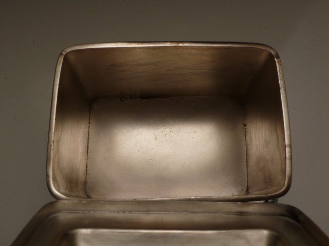 Victorian Silver Plate Rectangular Biscuit Box