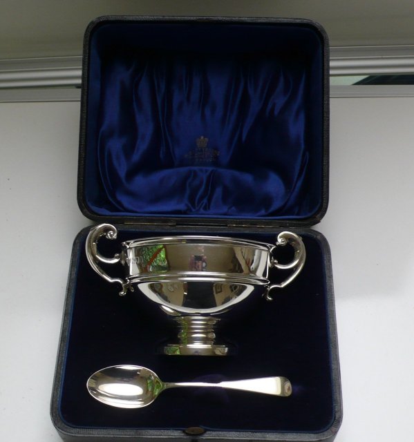 English Silver Christening Set
