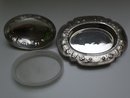 Victorian Silver Plate Oval Covered Dish/Swan Handle