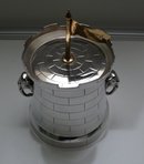 Victorian Silver Plate Castle Shaped Biscuit Box