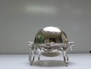 Victorian Silver plate and glass revolving top