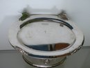Victorian Silver Plate Oval Egyptian Design Biscuit Box