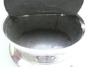 Victorian Silver Plate Oval Biscuit Box with Whippet Handle