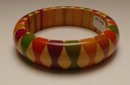 Bakelite Vintage Multicolor Bow Tie Bangle