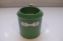 Bakelite Vintage Set of Stacking Green Measuring Cups