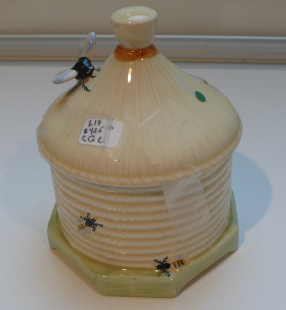 Crown Devon English China Bee Honey Jar