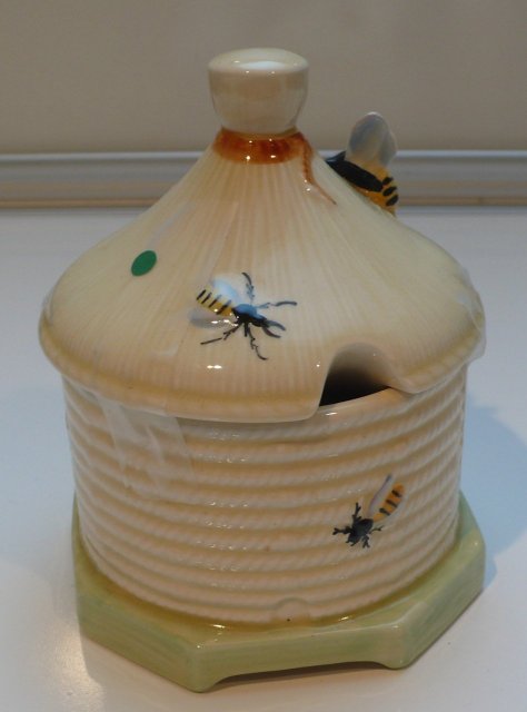 Crown Devon English China Bee Honey Jar