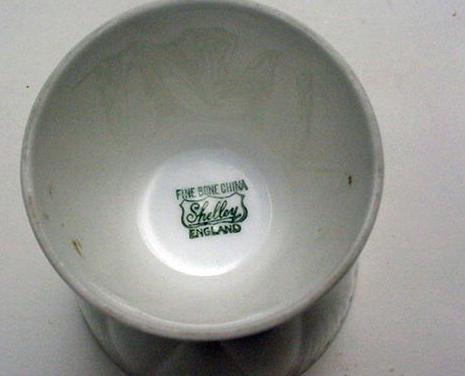 Shelley Dainty White Double Egg Cup