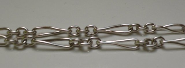 Victorian Sterling Silver Double Prince Albert Chain Necklace