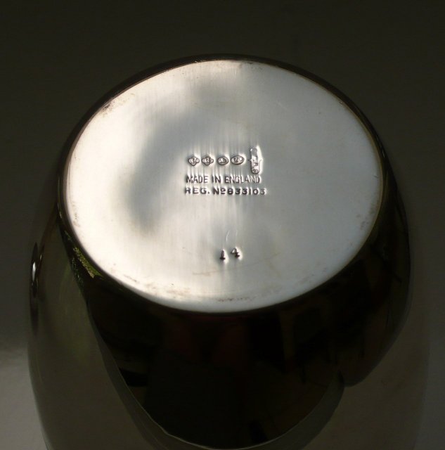 Deco Silver Plate Bowling Pin Cocktail Shaker