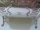 Victorian Silver Plate Embossed Folding Biscuit Box