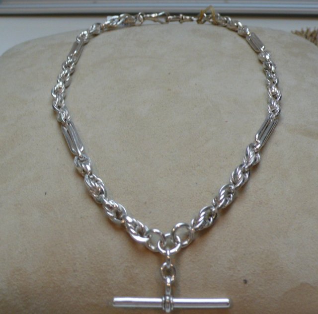 Victorian Sterling Silver Prince Albert Necklace