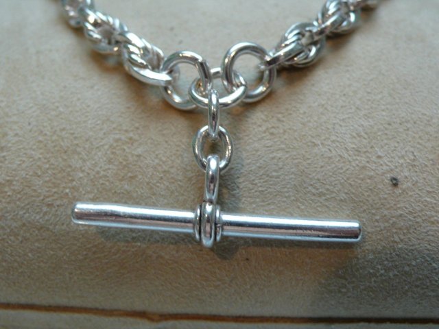 Victorian Sterling Silver Prince Albert Necklace