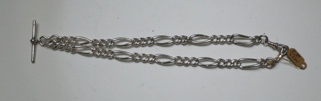 Victorian sterling silver Prince Albert Necklace