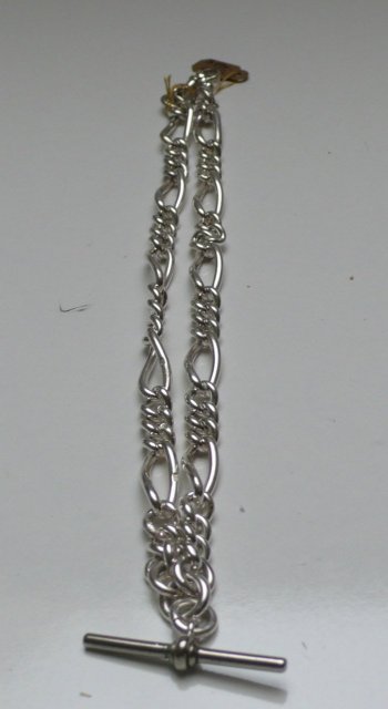 Victorian sterling silver Prince Albert Necklace